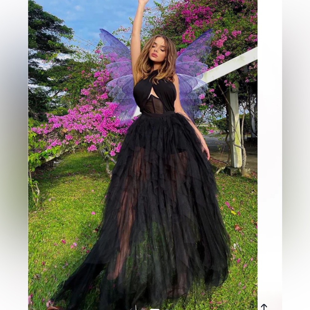Fashion Nova Hold Me All Night Maxi Dress - Black Sz: S - Picture 6 of 16
